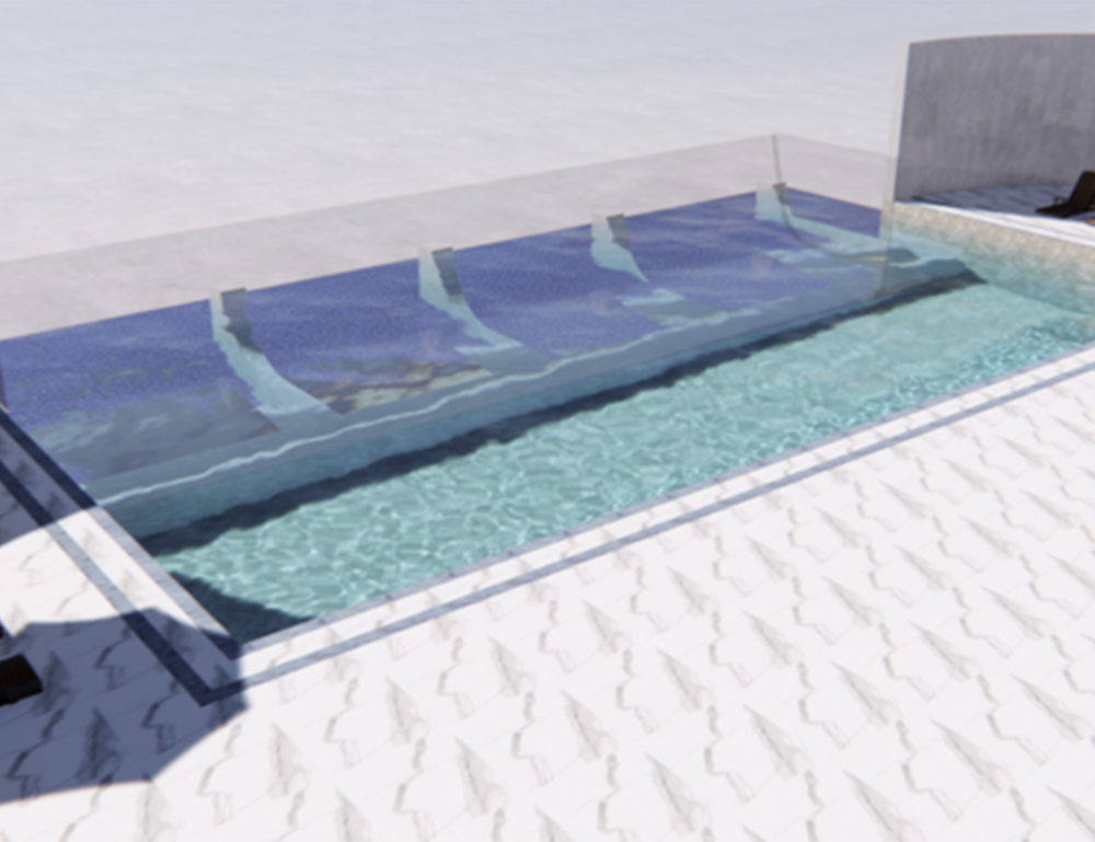 飞龙大厦屋顶悬挑泳池